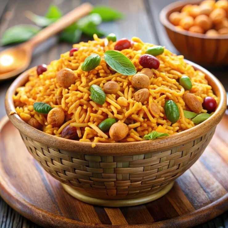 delicious-namkeen-snacks-served-traditional-bowl-with-nuts-spices-generative-ai_166669-19955-transformed