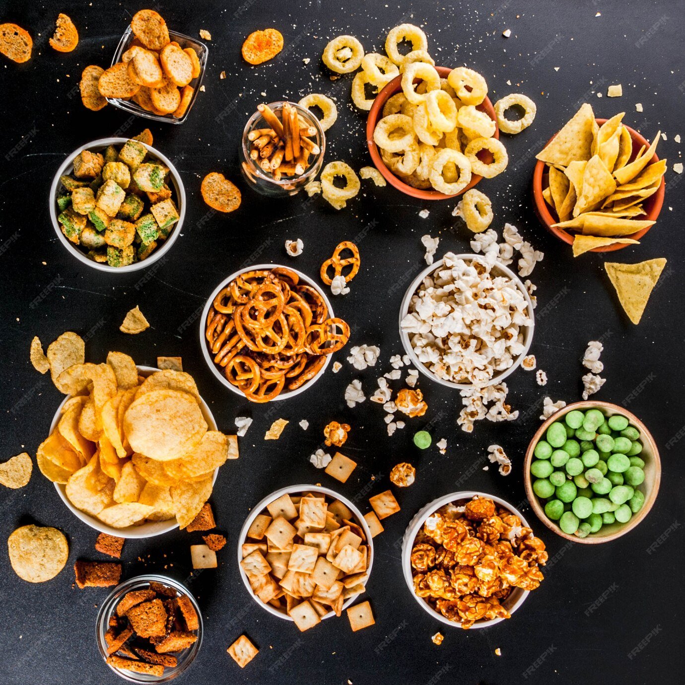 variation-different-unhealthy-snacks-crackers-sweet-salted-popcorn-tortillas-nuts-straws-bretsels_136595-3537